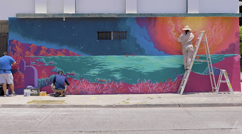 En México, mural de la segunda venida en concurrida ciudad portuaria señala la Iglesia Adventista